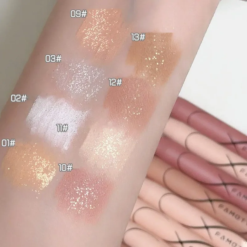 Pearl Lying Silkworm Highlighter Eye Shadow Pen Matte Glitter Eyeshadow Stick White Pearlescent Brightening Eyeliner Cosmetic