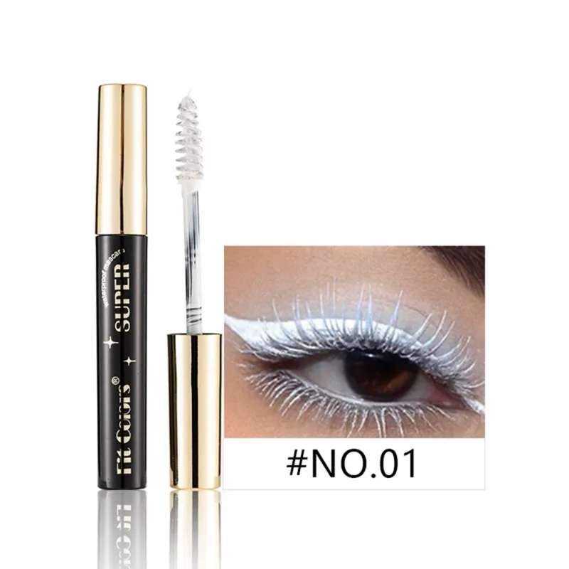 12 Colors Colored Mascara Waterproof Long-lasting Volumizing Curling Non-flaking Rainbow Eye Makeup Purple Blue Pink Green Red