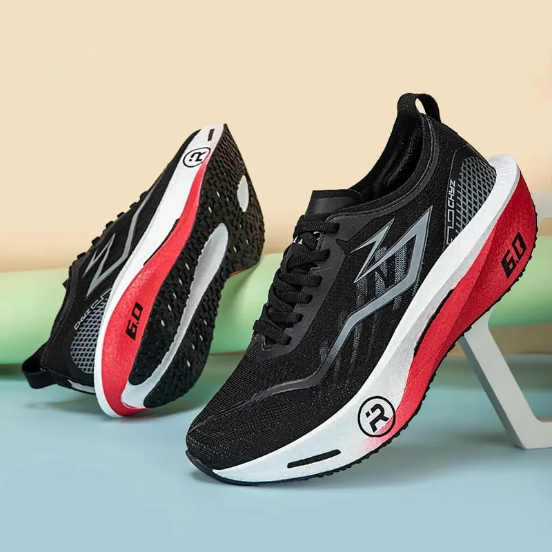 Men Running Shoes Carbon Board Marathon Sneakers Breathable Lightweight Women's Comfortable Athletic Nonskid Speciality Sports