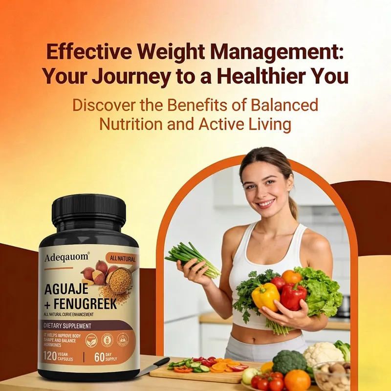 Aguaje + Fenugreek Capsules - 1000mg Supports Buttocks Curvy Body & Breast Support Immune Health Rich in Protein & Vitamins