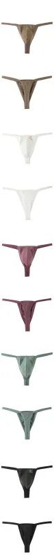 Men's Breathable Quick-Dry Fabric Thong Comfortable Briefs Low-Rise Underwear Sexy Innerwear Fashionable Brave Person