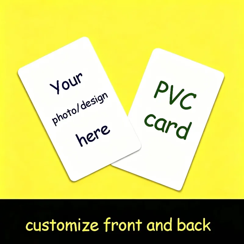 Double Sided Custom PVC Business Cards Plastic Photocards - Waterproof Durable Personalized Photo Membership Cards Company Club — image 1