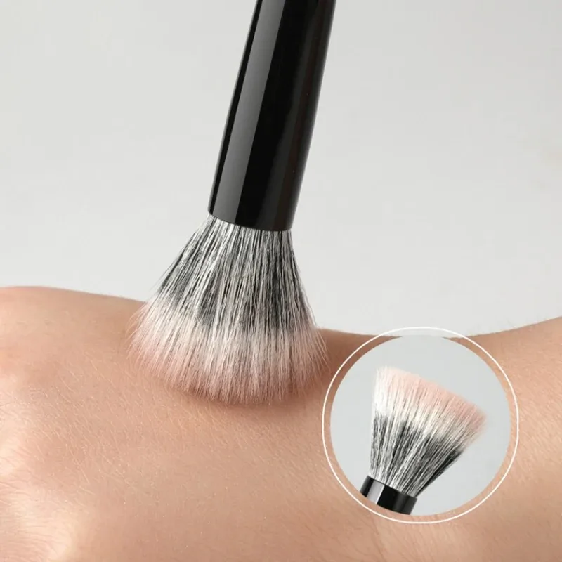 Professional Handmade Make Up Brush 201 Soft Goat Fox Synthetic Hair Stippling Blush Brush Rosewood Handle Makeup Brushes