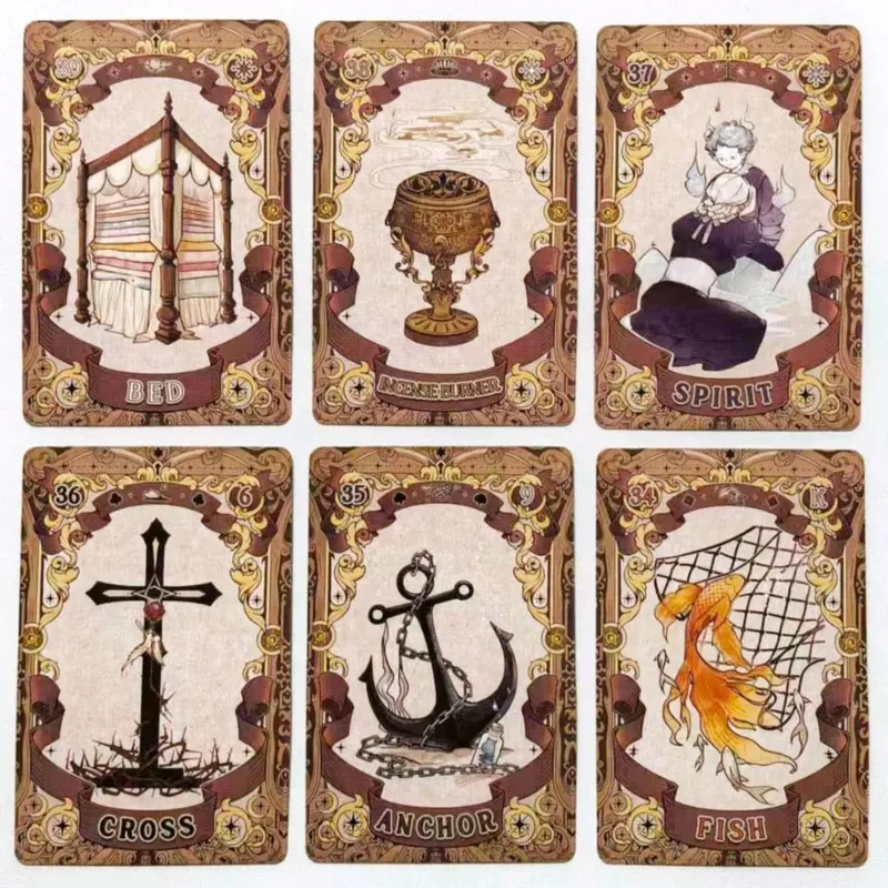 Pohádkový sen Lenormand Tarot - 44 karet Stolní hra Ilustrace Téma pro věštění a vyprávění