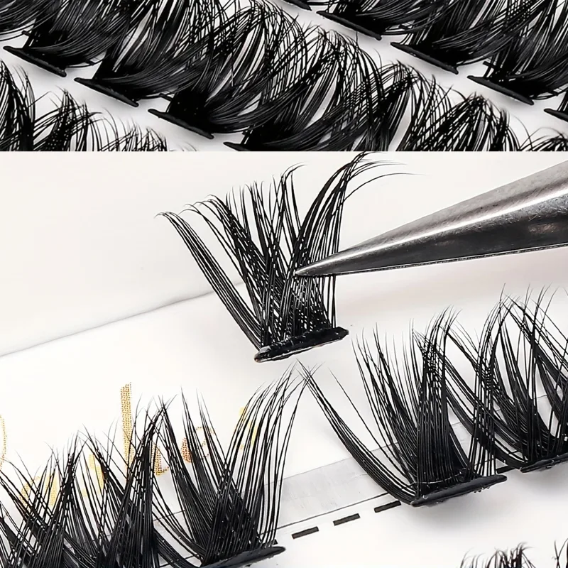 280Pcs 80D D Curling Fake Eyelashes Thick Individual Extensions 8-16mm Dense Volume Cluster Lashes DIY Easy Apply for Eye Makeup — image 3