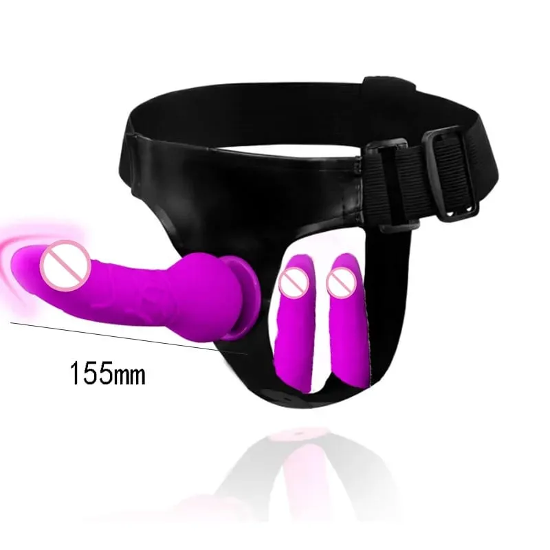 Adjustable Silicone Strap On Dildo Harness Long Slim Pegging Dildo Panties for Women Men Couples Soft Flexible Strap-on Sex To