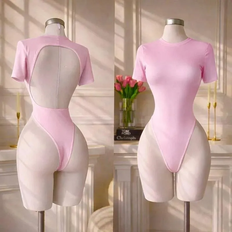 Women's High-Quality Backless Bodysuit Basic Solid Color Comfortable Fit Underwear — image 10