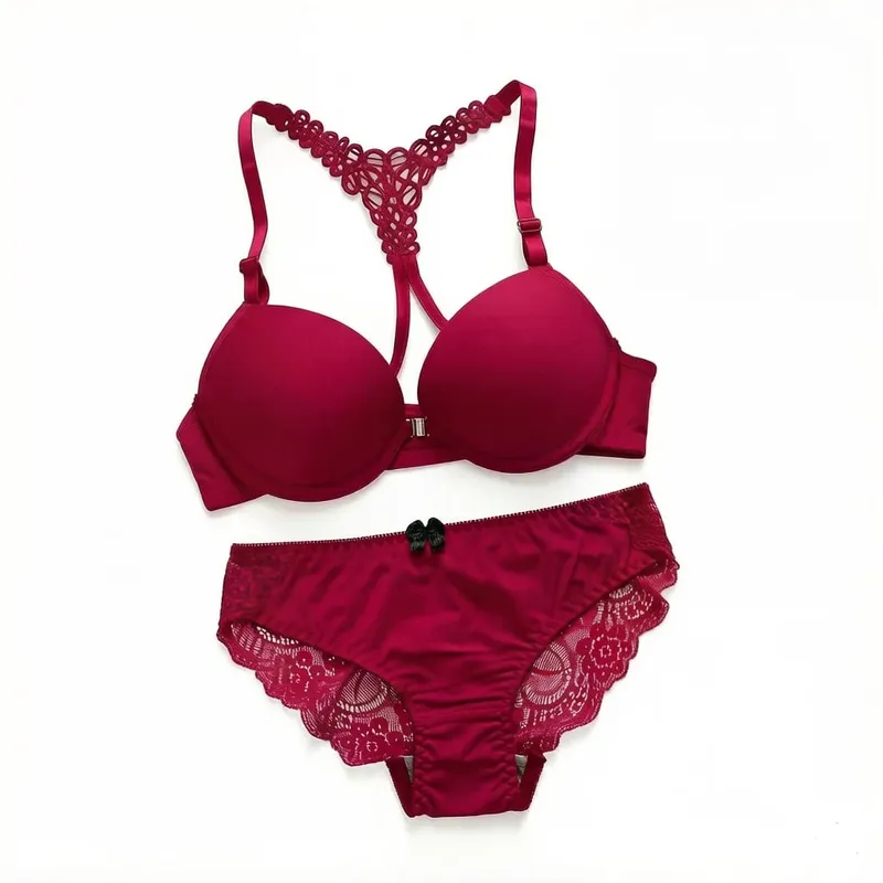New product: Thick chest cushion gathered and pulled front button bra sexy and beautiful back multi-color women underwear A2128