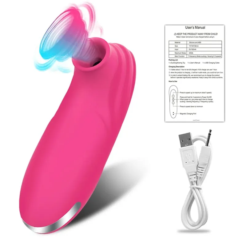 Clit Sucker Vibrator Vacuum Sucking Vibrating Clitoris Nipples Stimulator Female Masturbator Adult Goods Sex Toy for Women