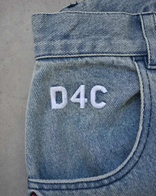 Y2K Anime JoJo Street High Waisted Loose Jeans Pink Heart-shaped Embroidery Loose Washed Denim Pants Wide Leg Pants