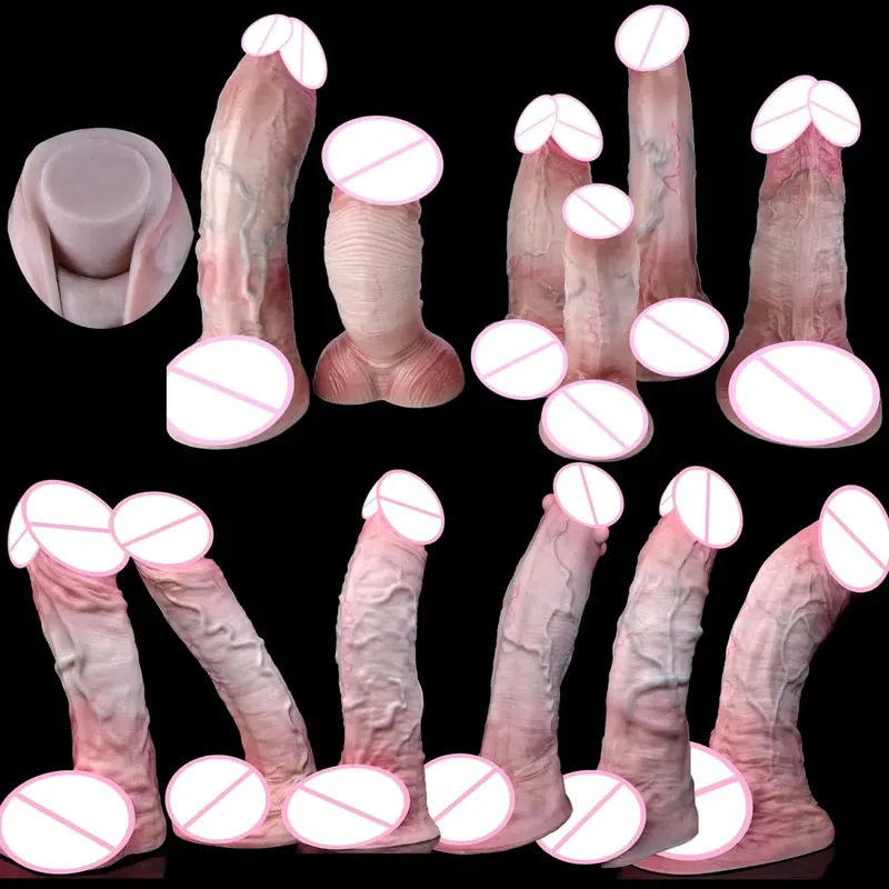 12 Styles Huge Dildo Soft Dual Density Butt Plug анальная пробка 18+ Male Female Anus Vagina Masturbation Sex Pleasure Toys