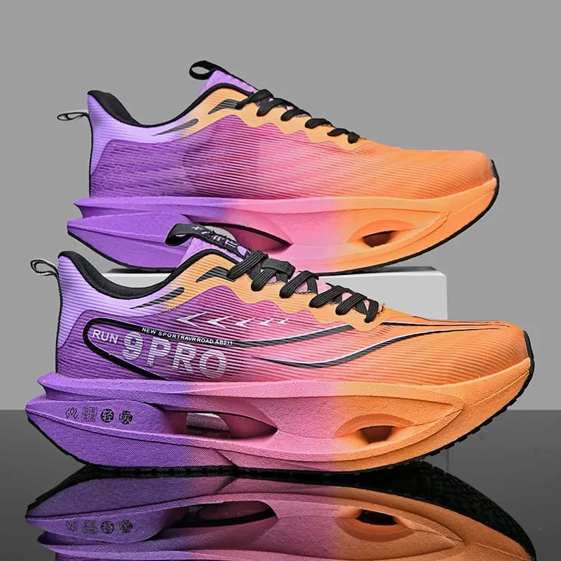 Men Sports Running Shoes Carbon Board Marathon Breathable Light Comfort Women Athletic Sneakers Jogging Tenis Air Cushion 2026 — image 3