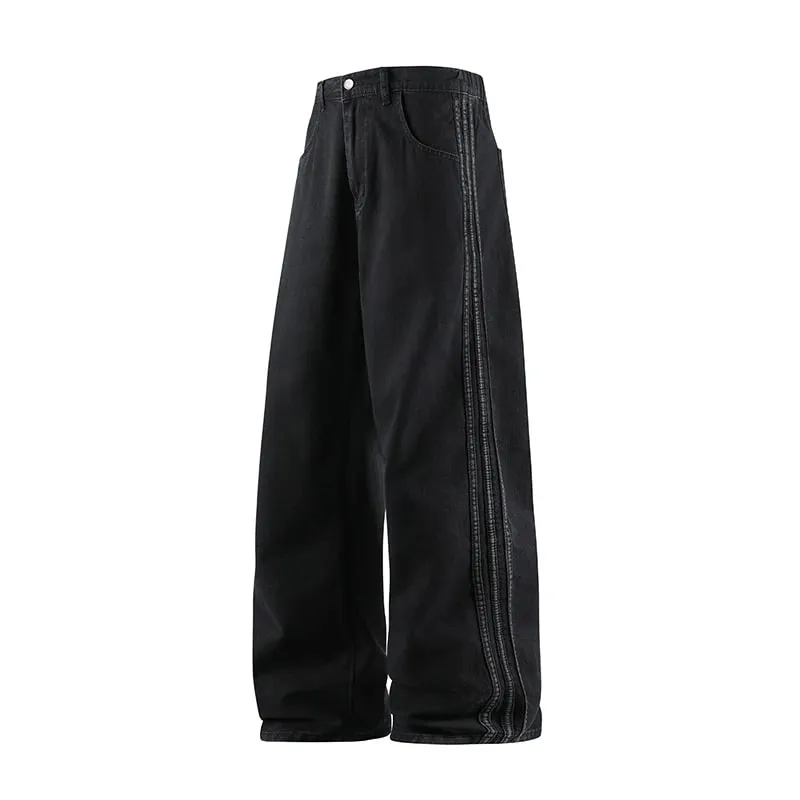 Baggy Jeans Man Pants Jeans For Men Trendy Wide Leg Loose Straight Trousers Spring And Autumn Casual High Street Fashion
