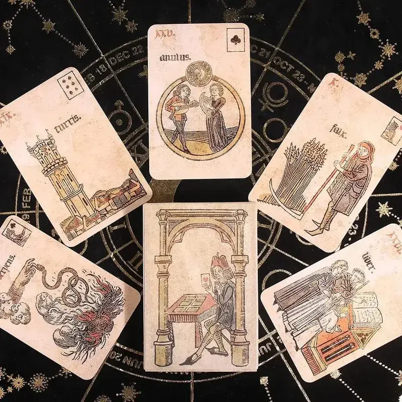The Silson Lenormand Coloured 36 Card Tarot Deck Oracle Card Game Board Game Divination