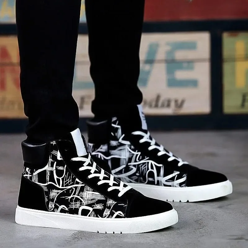Pu Leather Men Shoes Sneakers Trend Casual Breathable Leisure Sneakers Non-Slip Footwear Vulcanized Shoes Tenis Masculino Boots