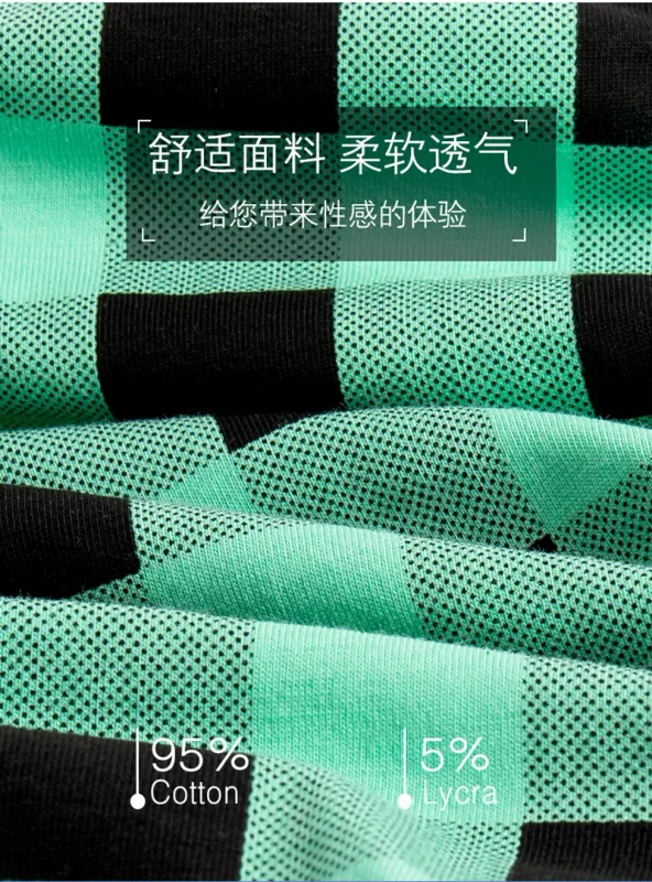 Kẻ Sọc Thời Trang Quần Lót Cotton Mềm Mại Co Giãn Nam Quần Đùi Thoáng Khí Thoải Mái Thanh Niên Quần Lót Nam Gợi Cảm U Phồng Túi Quần Lót — image 16
