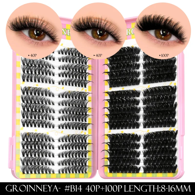 Lash Clusters 540pcs 60D+100D Eyelashes Extensions 2style Mixed Lash Book Fluffy Cat Eye Eyelashes False Lashes Makeup