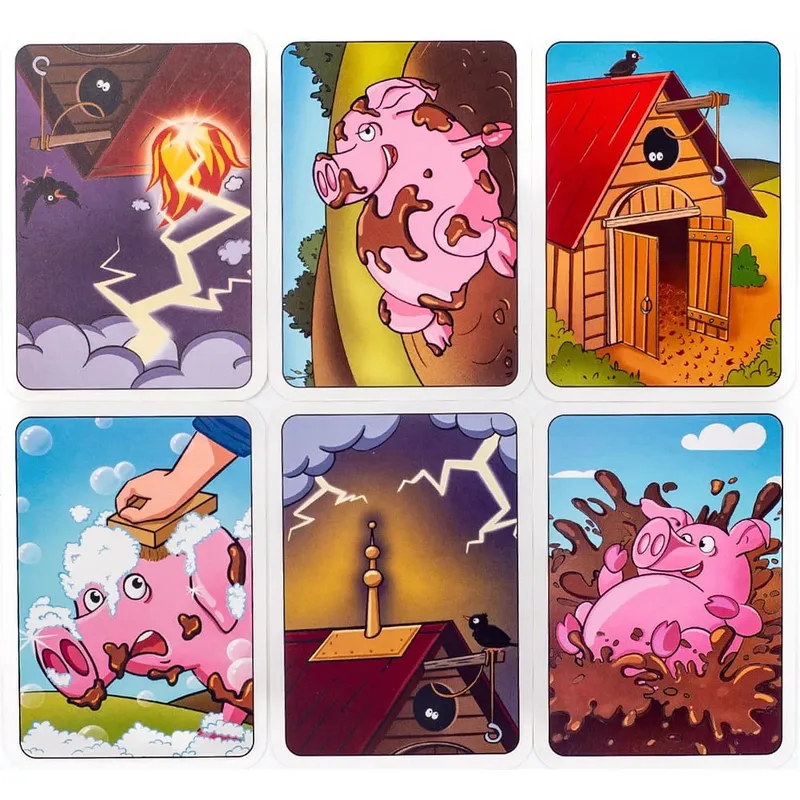 Drecksau Party Card Game 1Set 10.7*7.6cm Intellectual Board Game Fun Family Interactive Toy Gift for Party Gathering