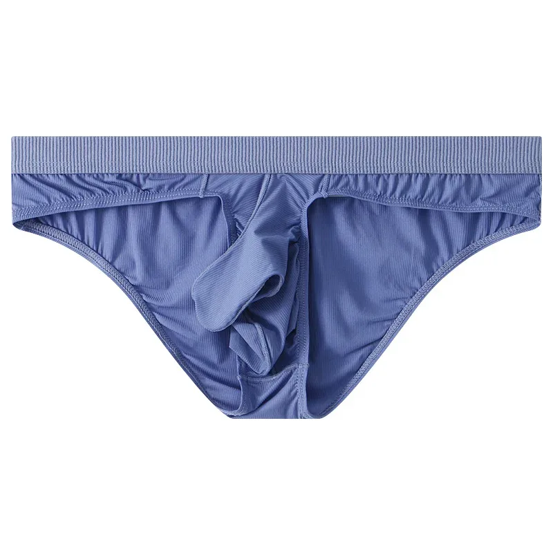 Slips d'été en soie glacée pour hommes, transparents, sans couture, à séchage rapide, culottes respirantes, sous-vêtements Ultra-fins