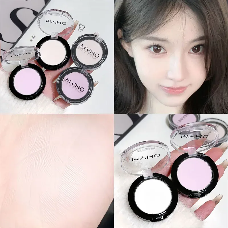 Mini Matte Smoky Blue Red Monochrome Eyeshadow Palette Natural White Light Highlighter For Delicate Eye Contouring Brightens