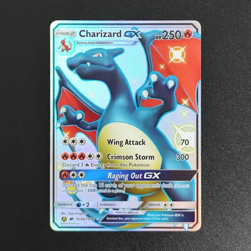 DIY Pokemon Cards Mega Charizard X EX PFL EN 130/094 125/094 Hyper Rare Collectibles PTCG Trading Card