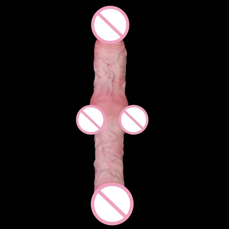 Realistic Dildo Double Side Buttplug Couple Buttplug Soft Silicone G-spot Stimulator Anus Dilator Dual End Penis Sex Toy