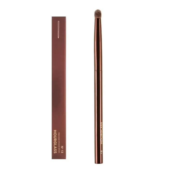 1pc Hourglass Powder Contour Makeup brushes Foundation Blusher Make up brush metal handle Concealer Bronzer high end with box