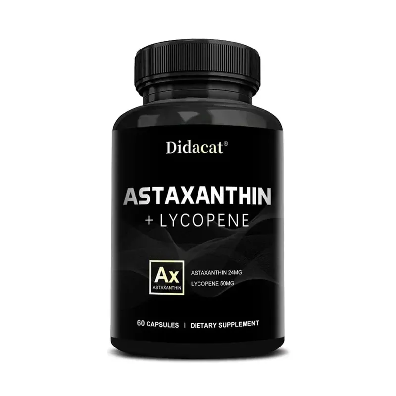 アスタキサンチン 24mg + リコピン 50mg 微細藻類からの天然抗酸化物質 アスタキサンチン サプリメント 目の皮膚の健康をサポート 非遺伝子組み換え