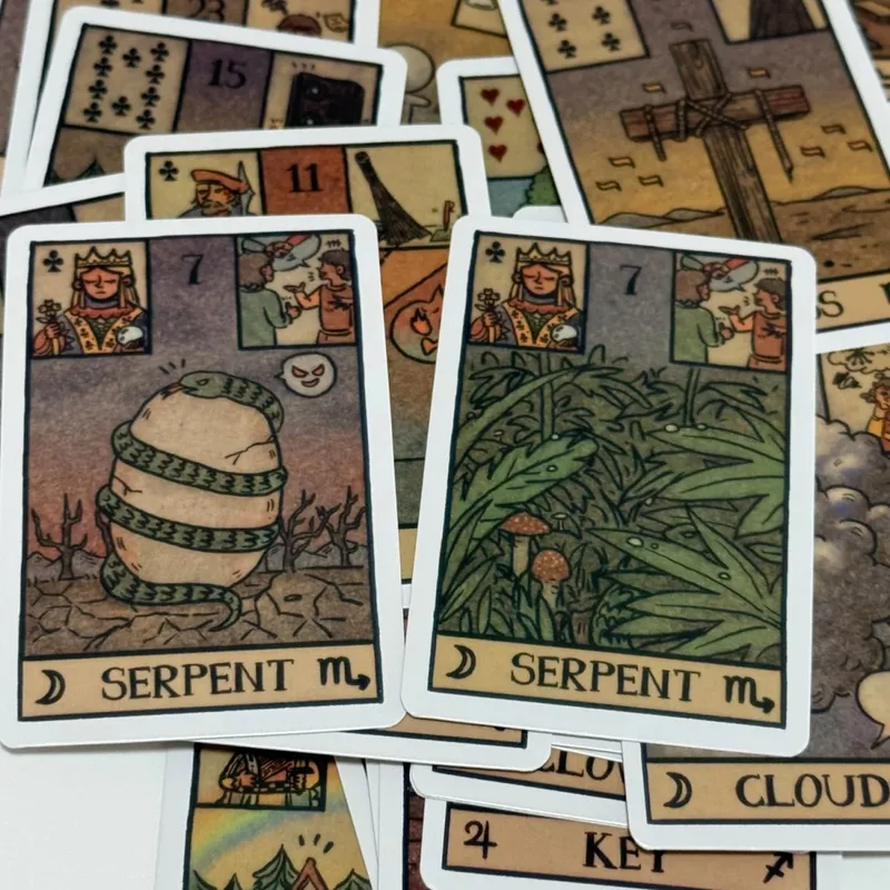 Akashic Eye Lenormand oracle cards 61deck Modern Illustrated Oracle Cards