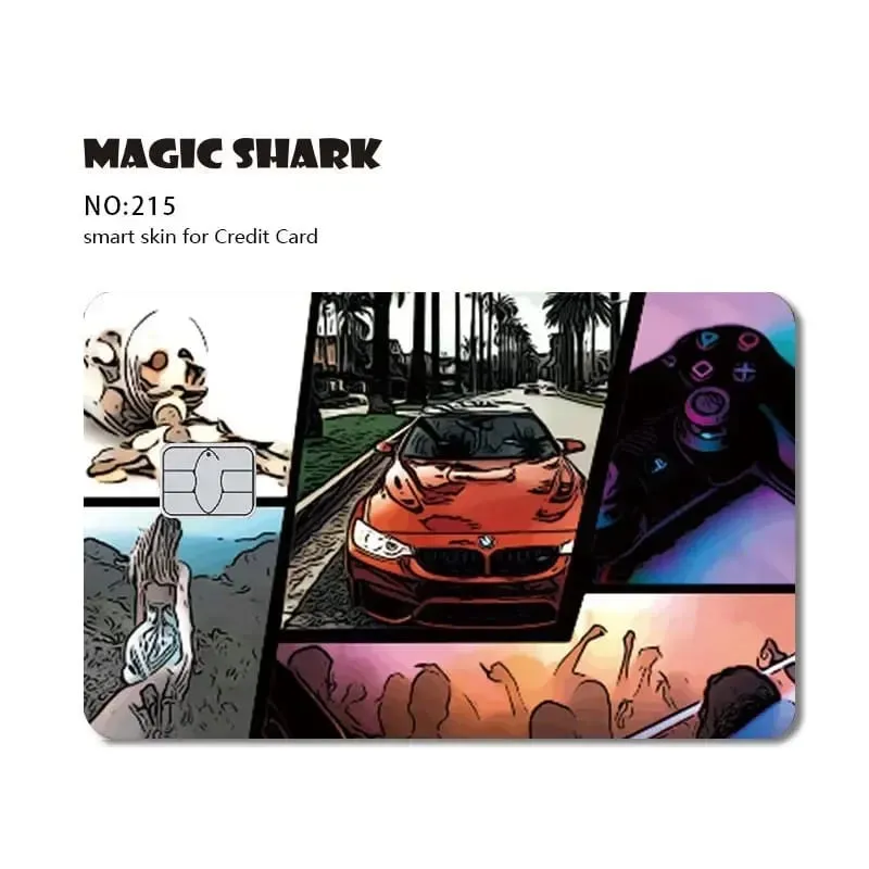 Magic Shark Meme Poke Dog Matte PVC Shockproof Sticker Film Skin Cover for Debit Credit Bank Card No Fade — image 8