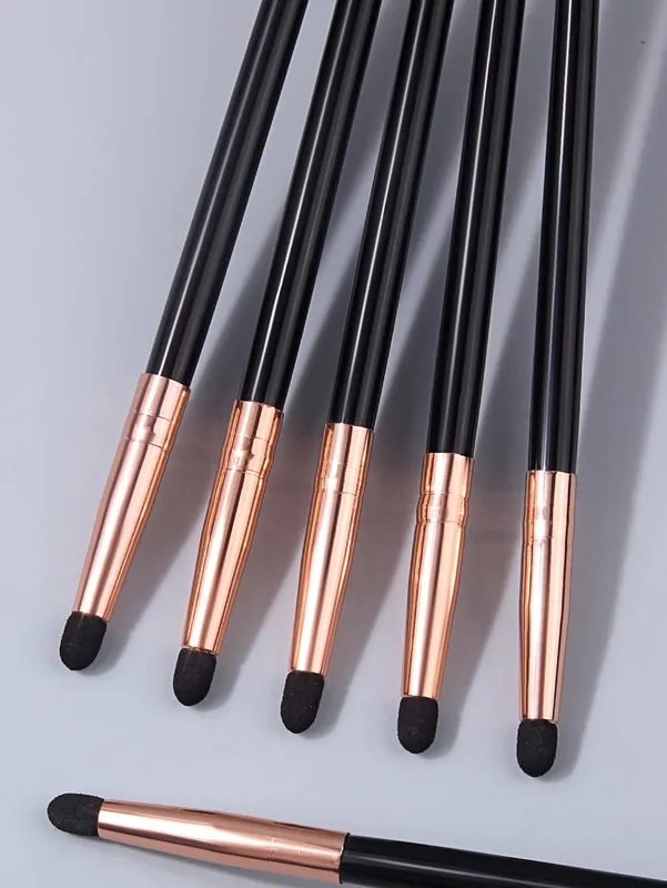 1Pc/6Pcs Sponge Makeup Brush Set Unisex Concealer/Eyeshadow/Tear Trough Brushes for Liquid & Cream Makeup Ideal Cosmetic Gift