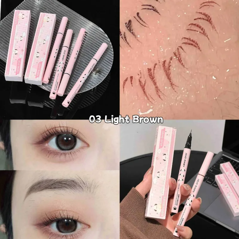 Quick-dry Eyeliner Pencil Makeup Lasting Smooth Ultra Thin Black Brown Matte Eye Liner Waterproof Liquid Eyeliner Pen Cosmetics — image 8