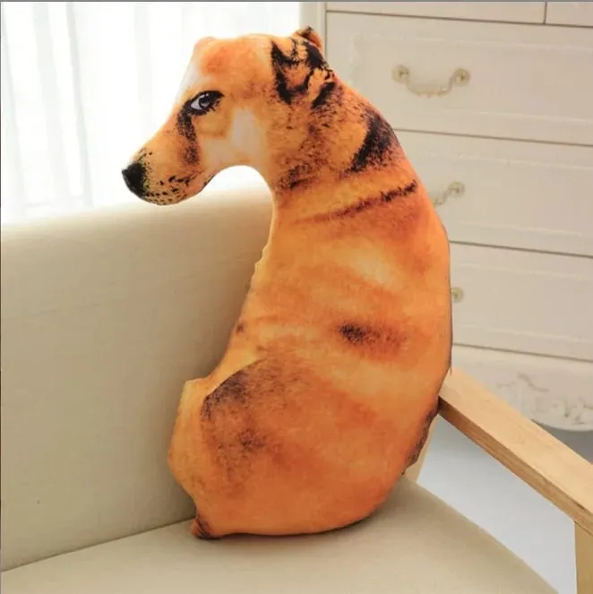 3D printed simulation dog pillow funny pet shaped pillow living room bedroom soft decoration personalized holiday gift