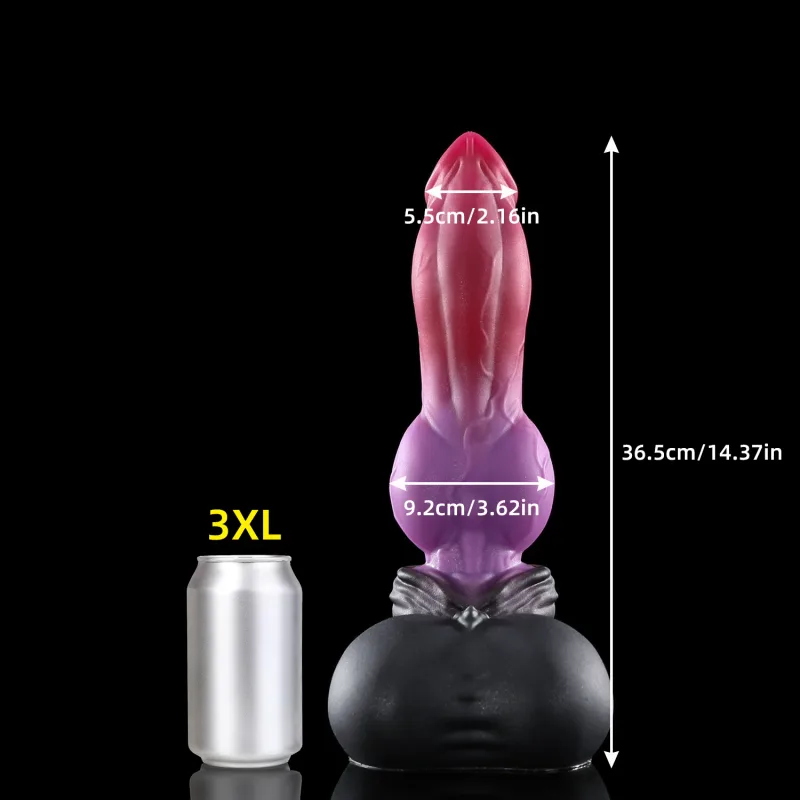 Nothosaur Purplish Red Realistic Huge Anal Plug Butt Plug Animal Fantasy Dildo Massage Anus Dilator Sensual Exploration Sex Toy — image 11