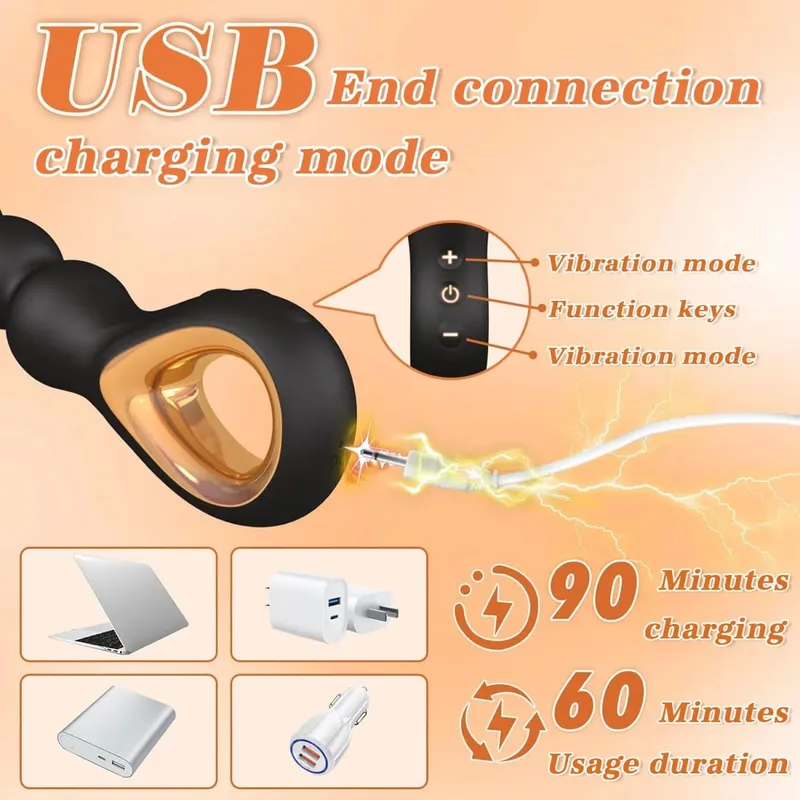 Vibrating Anal Beads Anal Balls for Men Butt Plug Prostate Massager for Gay G-Spot Vagina Vibrator for Women Adult Goods Sex Toy — image 5