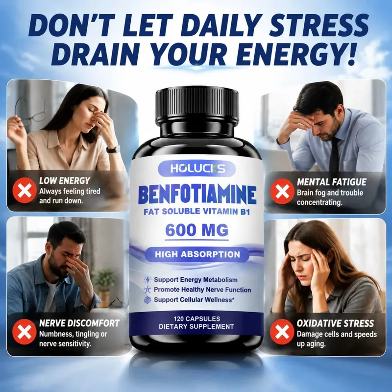 Benfotiamine Capsules Help Maintain Healthy Glucose Metabolism Support Nerve Health Cellular Protection Antioxidant Defense