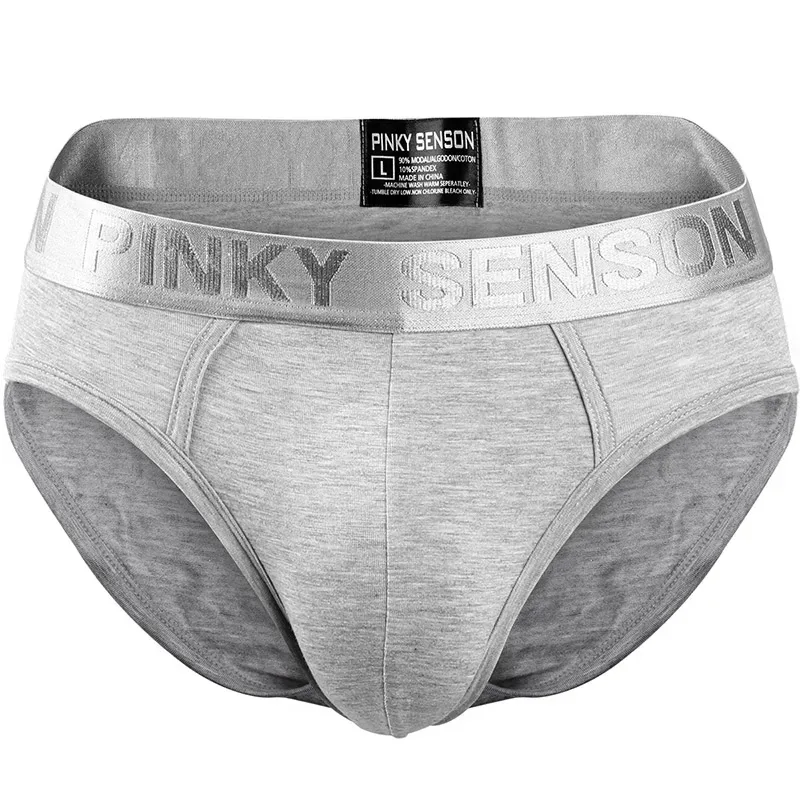 Pinky Seaso marque meilleure vente Sexy Triangle pantalon Modal mince couleur unie sous-vêtements hommes Modal slips ventiler grande taille hommes