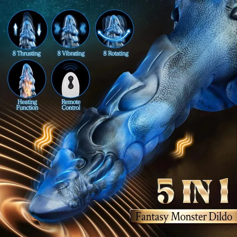 Big Thrusting Dildo Sex Toys Vibrator Remote Control 8 Thrusting Vibration Monster Dildos Vagina Anal G Spot Massager for Couple