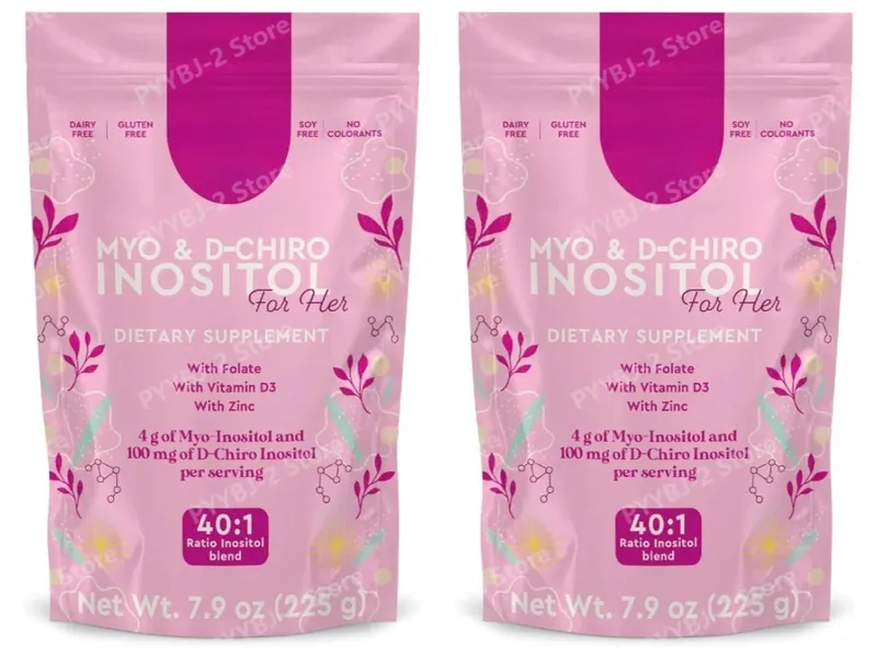 Myo-Inositol & D-Chiro Inositol Powder 40:1 4000mg with Folate Zinc & Vitamin D3 Women's Cycle & Ovarian Wellness 45 Servings