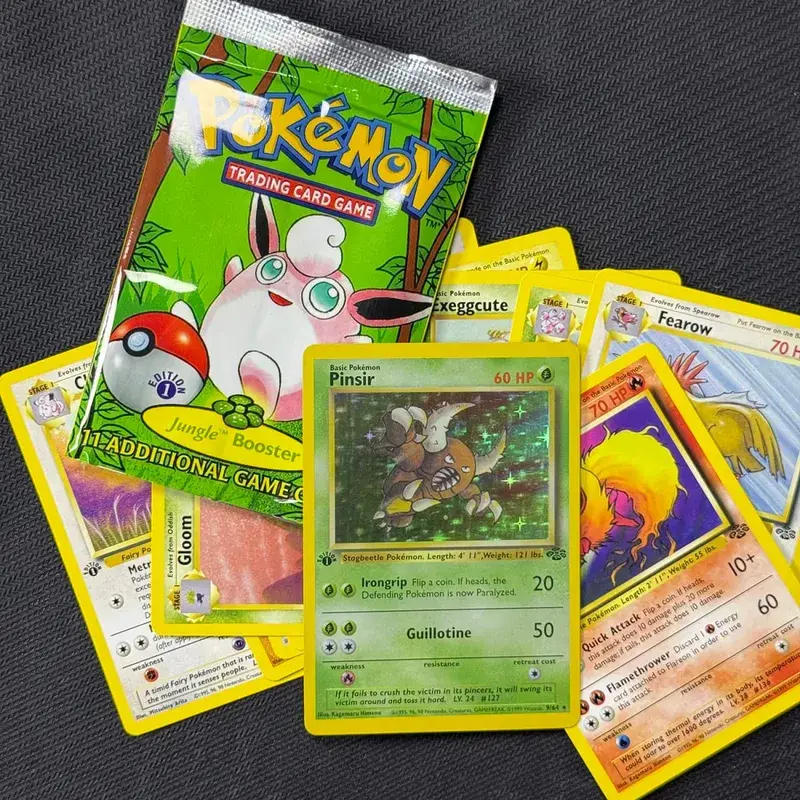 Pokemon Proxy Cards Jungle Booster Pack 1st Edition 11cards/pack Flareon Scyther Wigglytuff Bag TCG Card Gifts