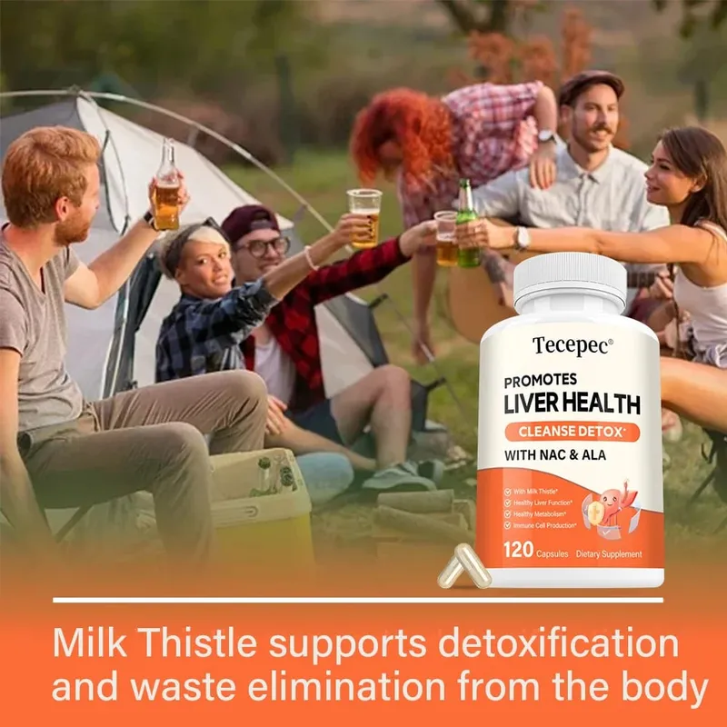 Milk Thistle Extract Capsule with NAC for Antioxidant Detox & Cleanse Liver Health Function Support Herbal Supplement — image 2