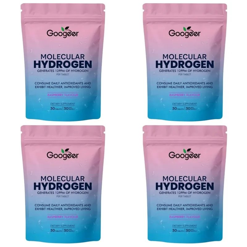 Molecular Hydrogen Water Tablets 12 PPM with Magnesium Raspberry Flavor Daily Wellness and Antioxidant Support 30 Tablets