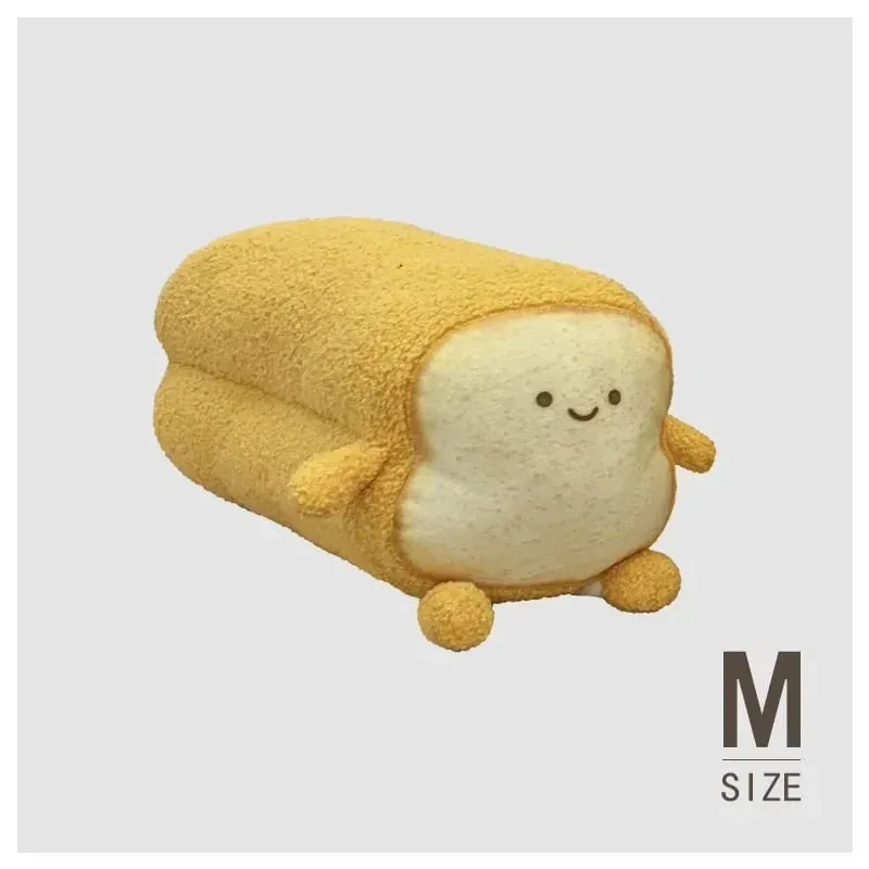 Soft Toast Shaped Stuffed Cushion Emotion Face Design Home Living Room Decoration Kids Daily Rest Practical Birthday Gift Pillow — image 10