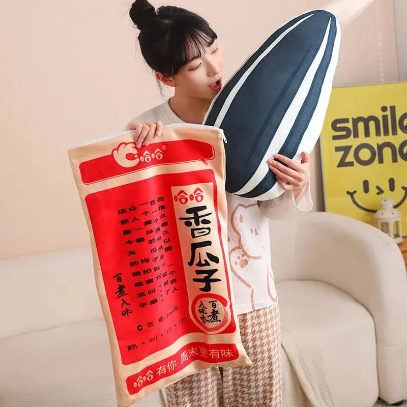Sac chinois de Simulation de taille géante, jouets en peluche de graines de Melon, oreiller doux et apaisant, matelas pour enfants, jouets amusants en famille, nouvelle collection — image 10