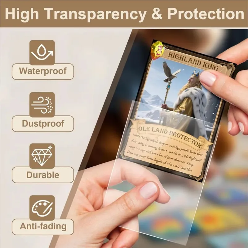 500 Counts Clear Penny Card Sleeves Plastic Soft Trading Card Protectors For Standard Pokemon MTG Baseball Sports Game Card
