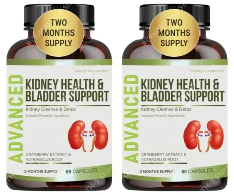 Kidney Cleanse Detox Capsules Bladder Urinary Support with Chanca Piedra Cranberry Juniper Berries Vegetable Capsule 60 Counts