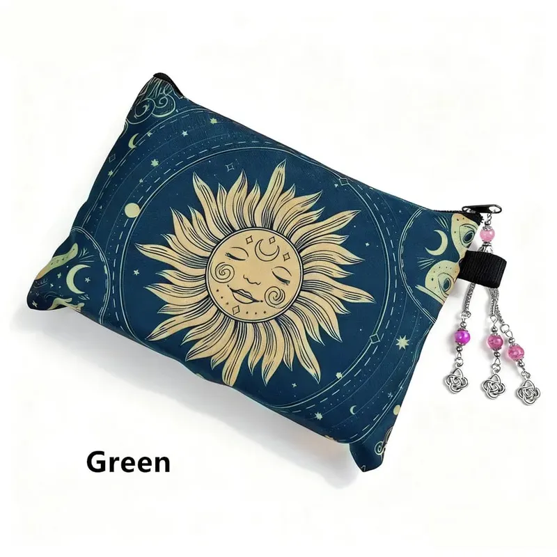 Tarot Cards Pouch Storage Witch Divination Accessories Jewelry Astrology Dice Makeup Bag L791