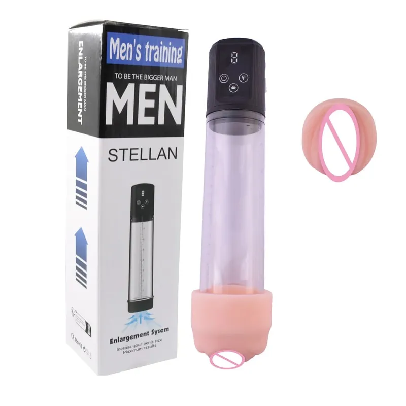 Automatic Male Masturbator Air Water Extender with 9 Training Pressure and 4 Suction Modes Adult Sex Toys for Men Erection