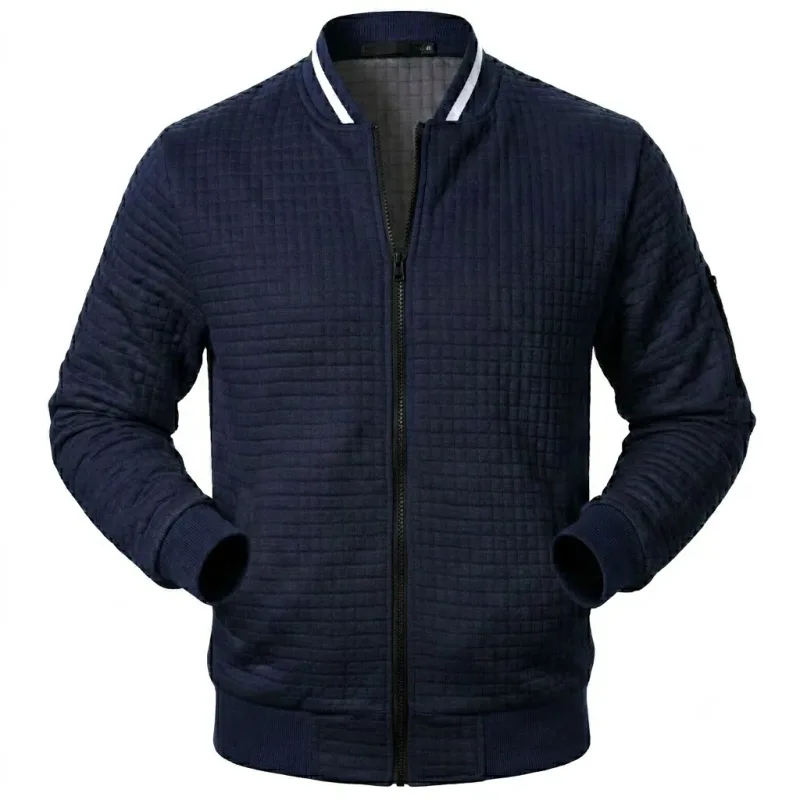 Autumn Men's Full Zip Athletic Sweatshirts Jacket Long Sleeve Casual Coats Men Sports Running Track Jacket Lightweight Outerwear