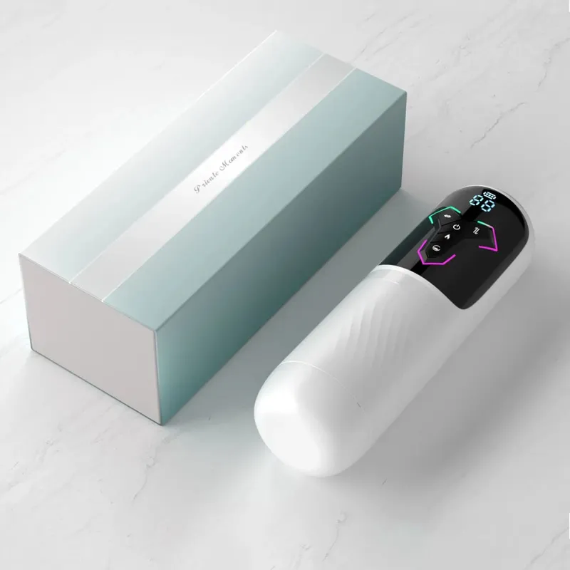 Automatic 5 IN 1 Telescopic Sucking Licking Male Masturbator Cup Penis Pump Heated Vagina Masturbation Adults Sex Toy for Men